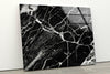 Black Marble Abstract Tempered Glass Wall Art