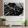 Black Marble Abstract Tempered Glass Wall Art