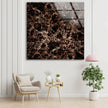 Copper Marble Tempered Glass Wall Art