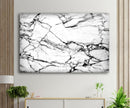 White Marble Tempered Glass Wall Art