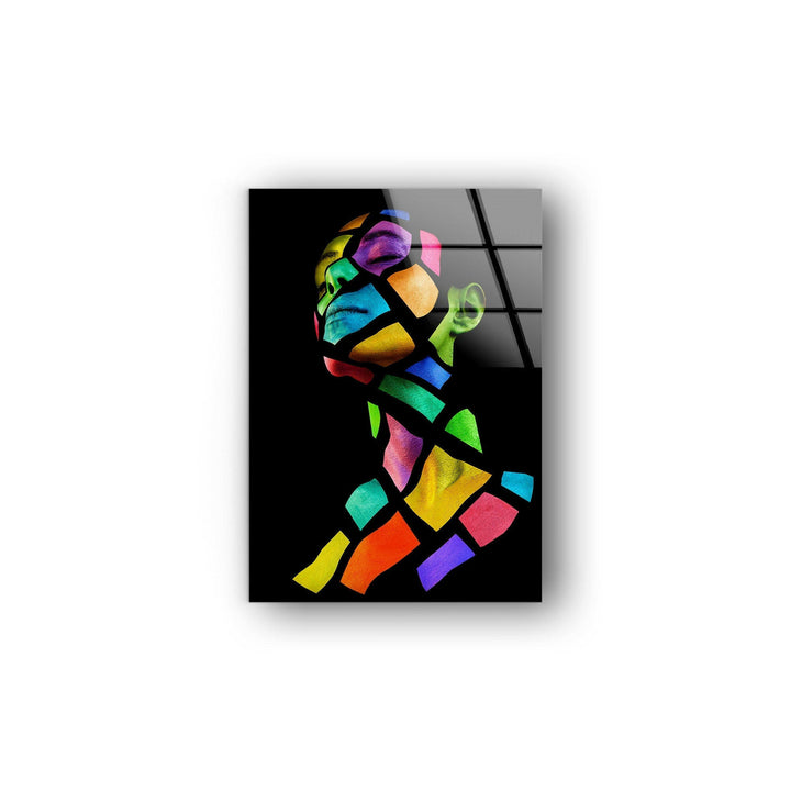 Human Face Abstract Tempered Glass Wall Art - MyPhotoStation