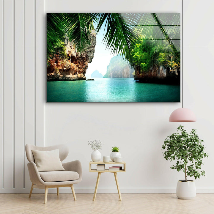 Thailändische Insel Ko Phi Phi Lee Glaswandkunst