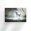 White Horse Tempered Glass Wall Art
