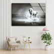 White Horse Tempered Glass Wall Art