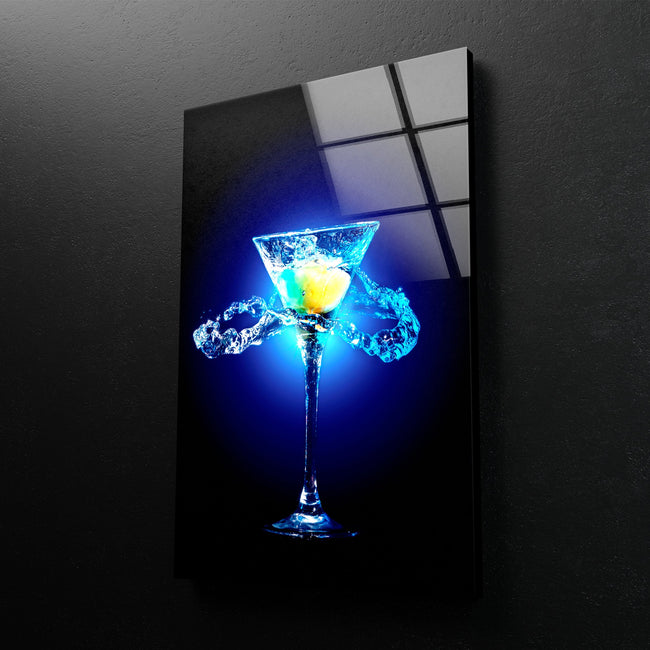 Decorative Kitchen Style Cocktail Tempered Glass Wall Art
