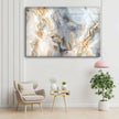 White Marble Abstract Tempered Glass Wall Art