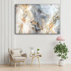 White Marble Abstract Tempered Glass Wall Art