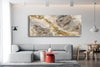Modern Marble Panoramic Tempered Glass Wall Art