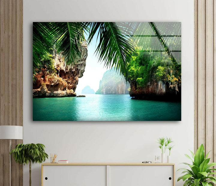Thailändische Insel Ko Phi Phi Lee Glaswandkunst