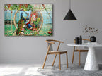 Peacock Tempered Glass Wall Art
