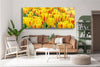 Yellow Tulips Tempered Glass Wall Art