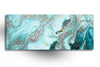 Blue Golden Decor Tempered Glass Wall Art