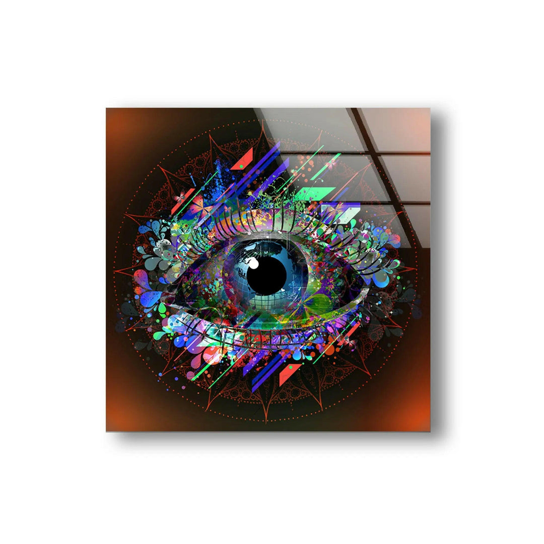 Bunte abstrakte Augenglas-Wandkunst