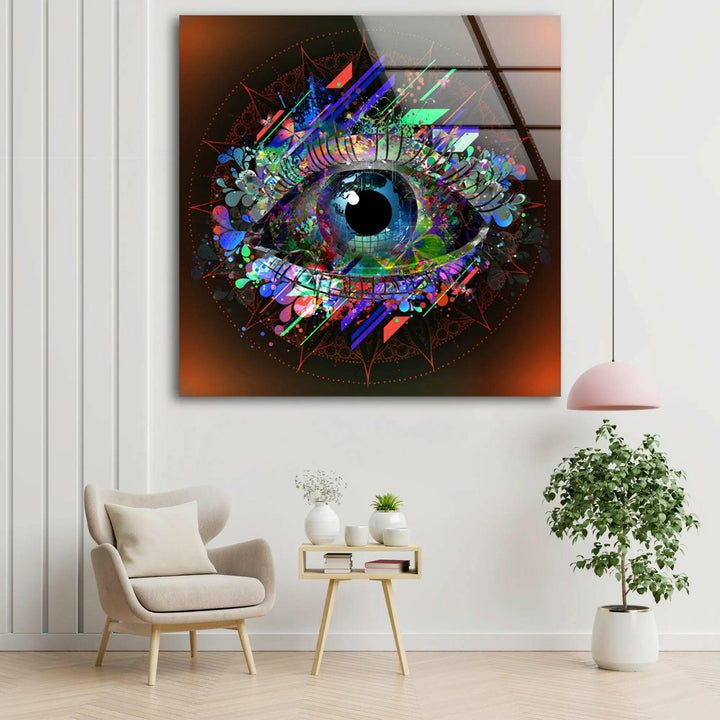 Bunte abstrakte Augenglas-Wandkunst
