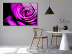 Purple Rose Tempered Glass Wall Art