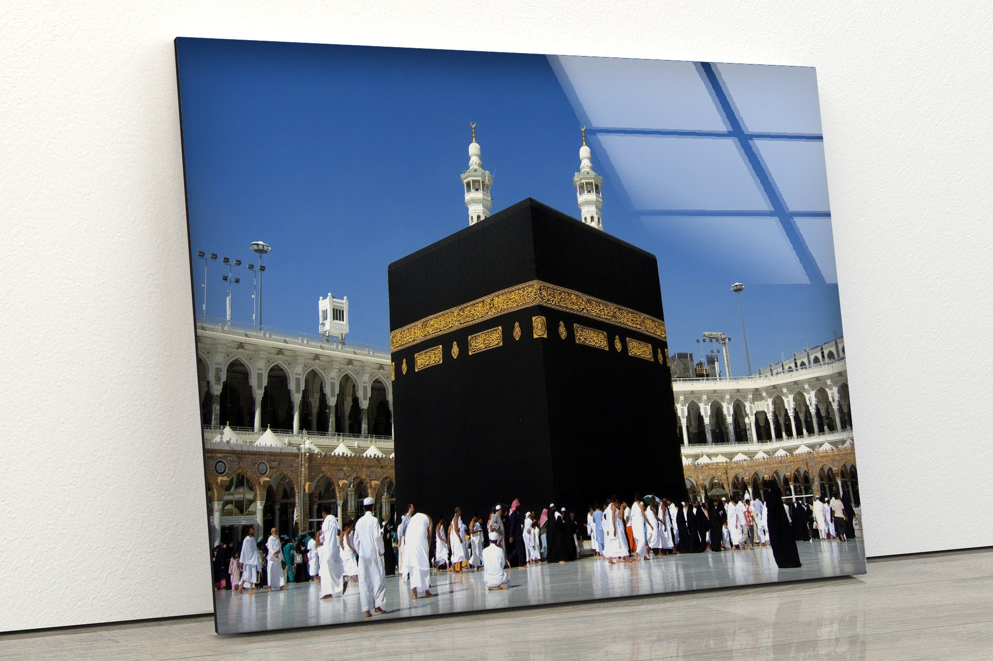 Mecca Kaaba Tempered Glass Wall Art