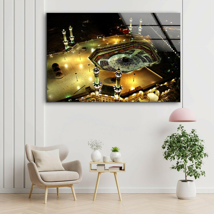 Mecca Kaaba Glass Wall Pictures
