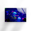 Aquarium Jellyfish Tempered Glass Wall Art