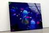 Aquarium Jellyfish Tempered Glass Wall Art