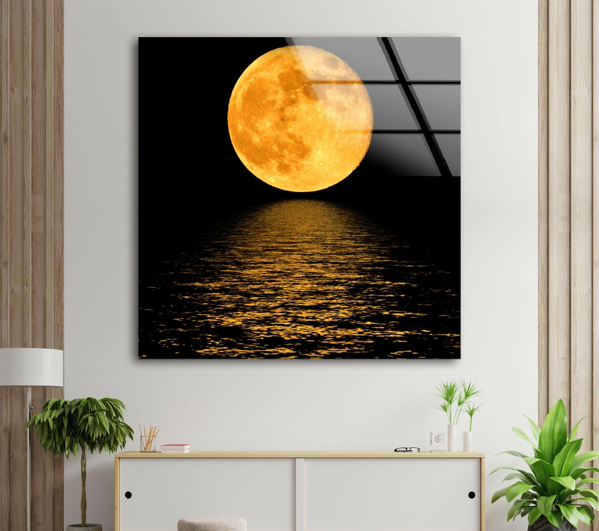 Moonlight Tempered Glass Wall Art