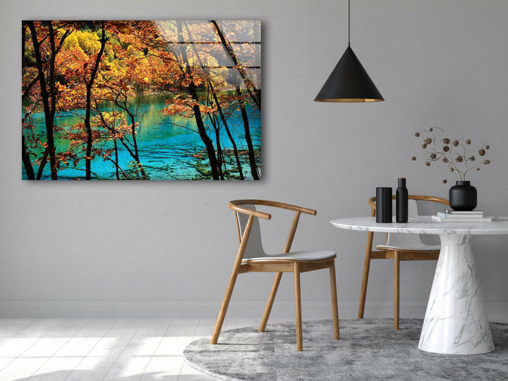 The Beauty of Fall Captured in Glass – A Breathtaking Seasonal Wall Art
