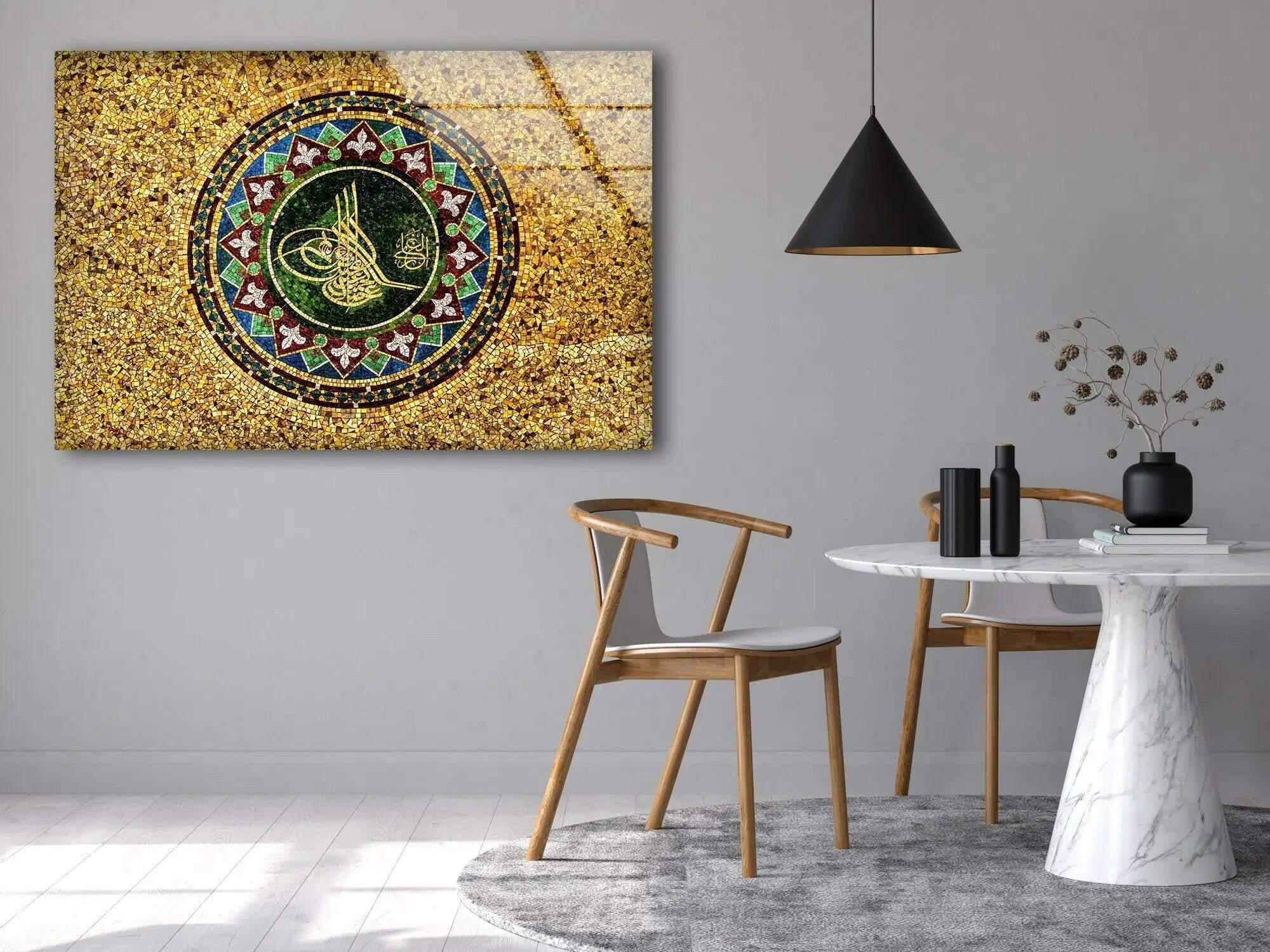 Islamic Decor Tempered Glass Wall Art