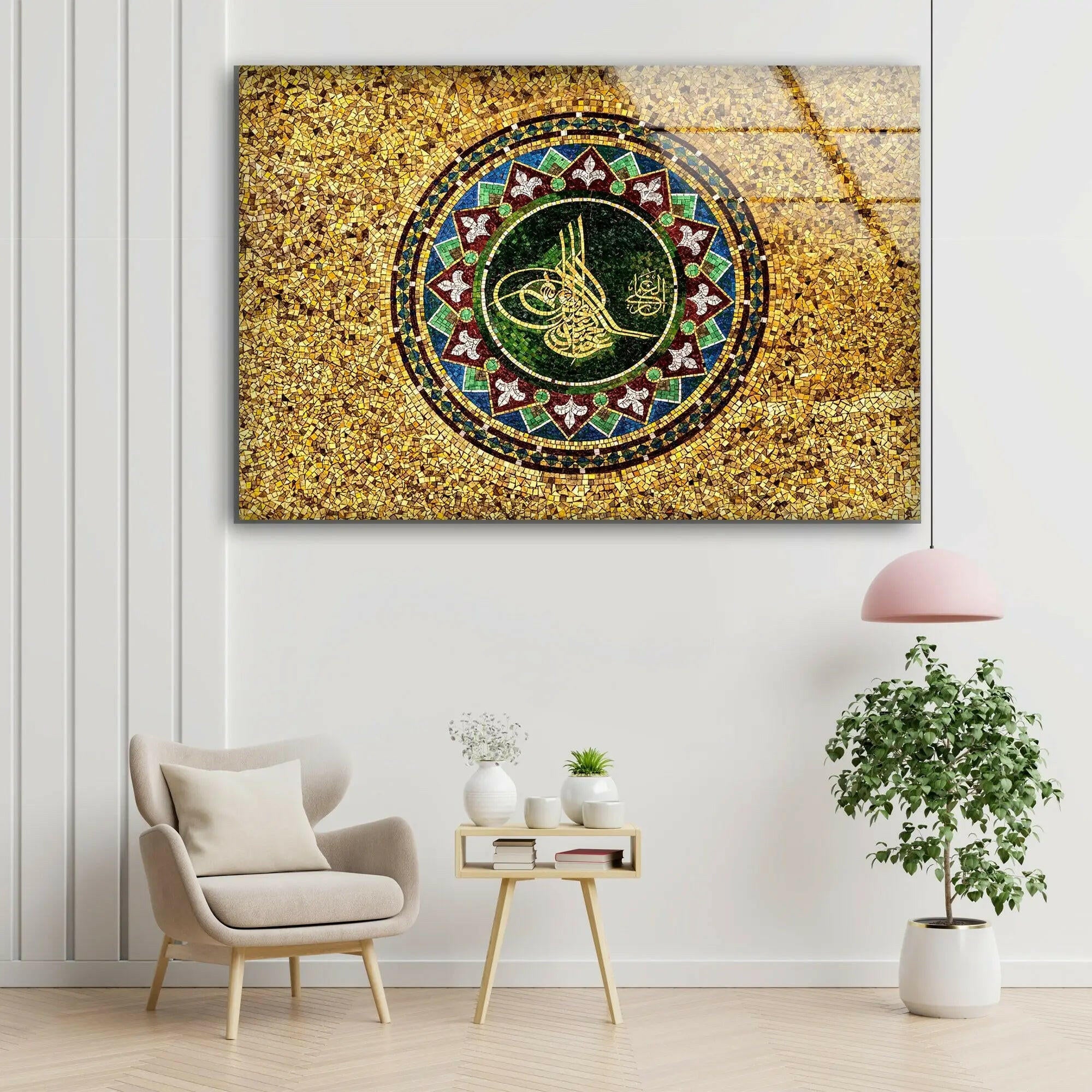 Islamic Decor Tempered Glass Wall Art
