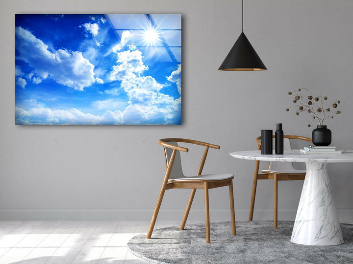 Majestic Sky and Clouds – A Soothing and Uplifting Glass Print
