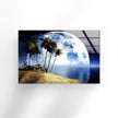 Moon View Tempered Glass Wall Art