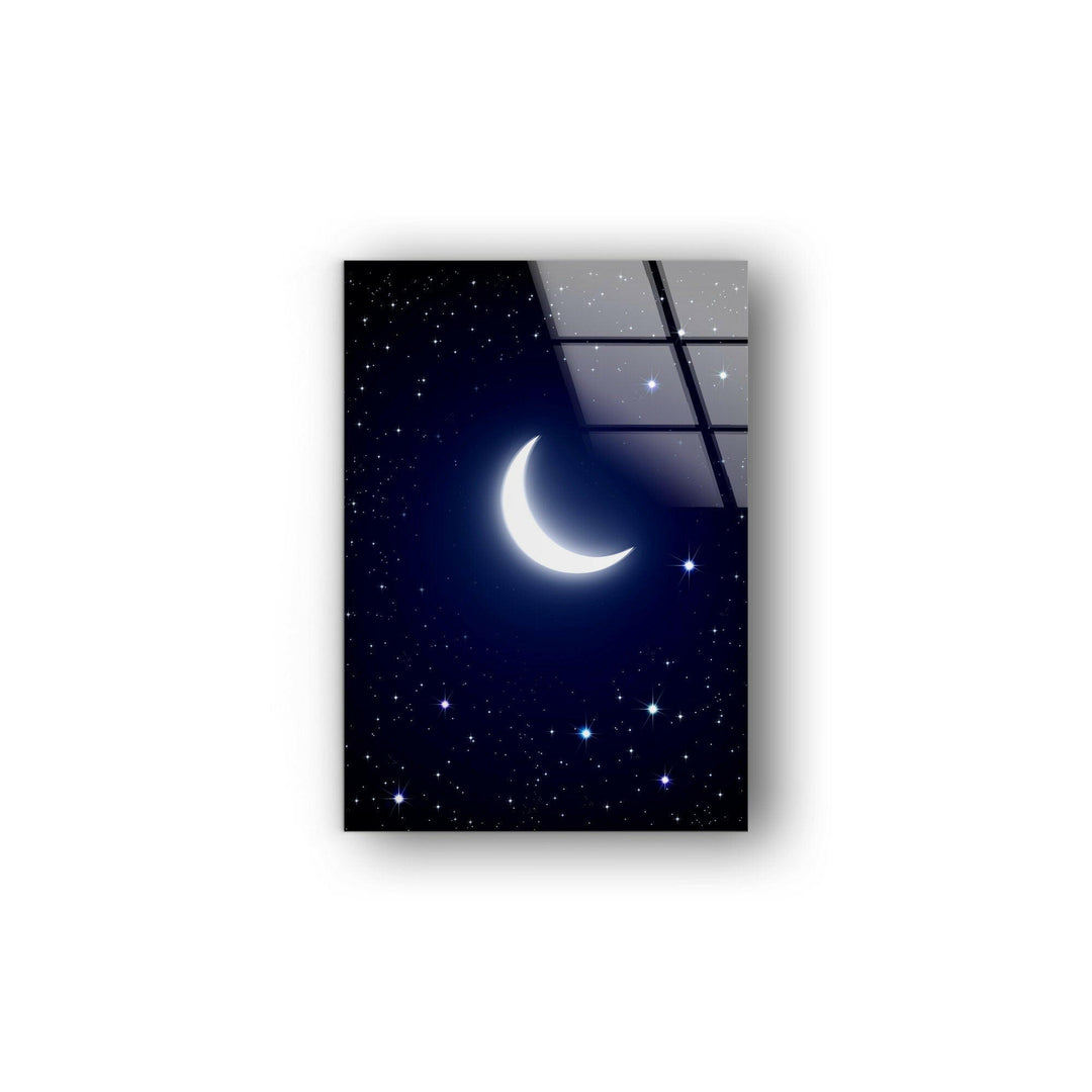 Stargazing at Midnight – A Peaceful Night Sky Glass Print
