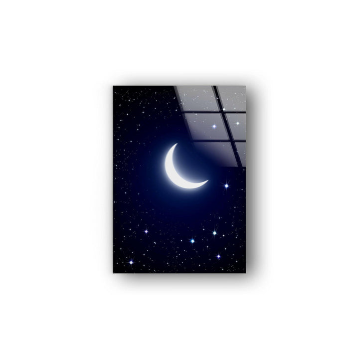 Stargazing at Midnight – A Peaceful Night Sky Glass Print
