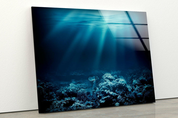 Mystical Deep-Sea Scene – A High-Definition Glass Wall Art
