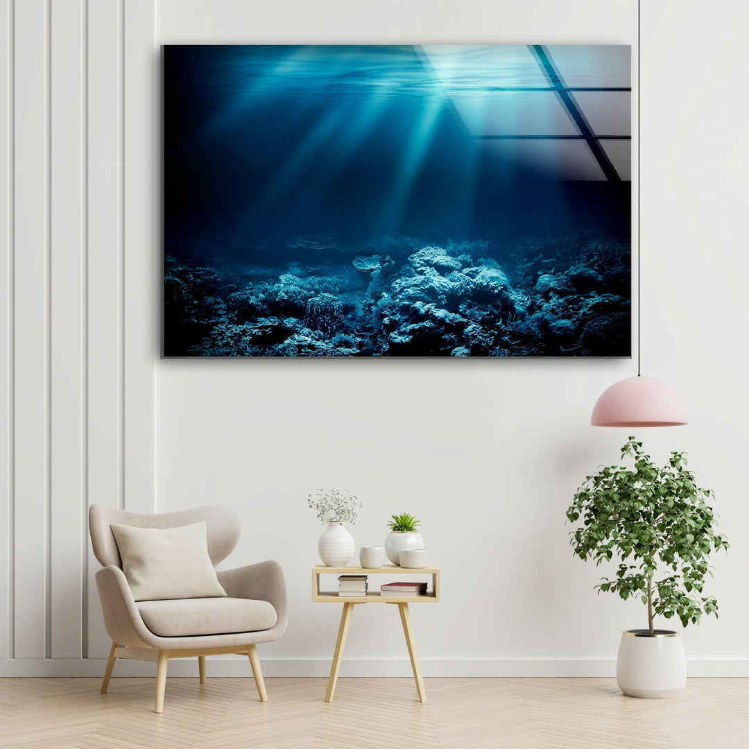 Breathtaking View of the Underwater World – A Timeless Glass Print
