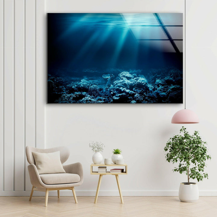 Breathtaking View of the Underwater World – A Timeless Glass Print
