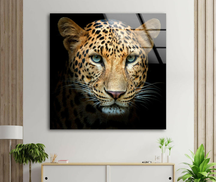 Leopard Portrait Glass Wall Art art glass wall art, glass wall art pictures
