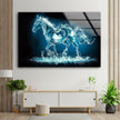 Water Splash Horse Tempered Glass Wall Art