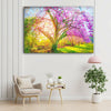 Pink Tree Forest Tempered Glass Wall Art