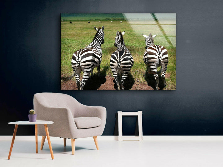 Safari Zebra Glass Wall Art stained glass wall art, stained glass wall decor
