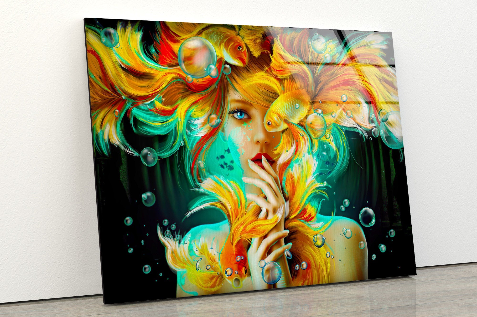 Cool Fantasy Girl Tempered Glass Wall Art
