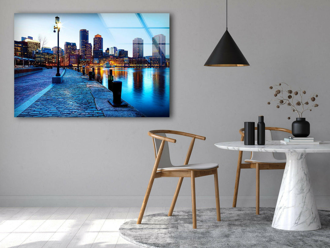 Germany City View Glass Wall Art, custom glass pictures, glass art prints