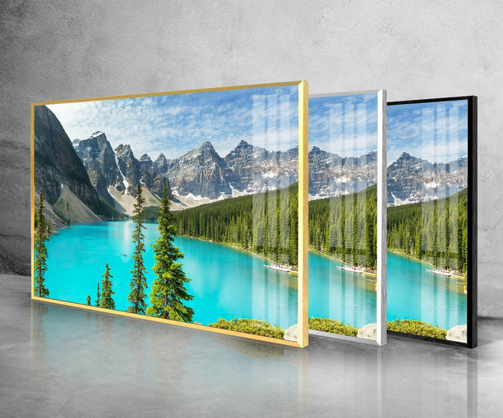 Moraine Lake Glass Wall Art – A Stunning Canadian Landscape