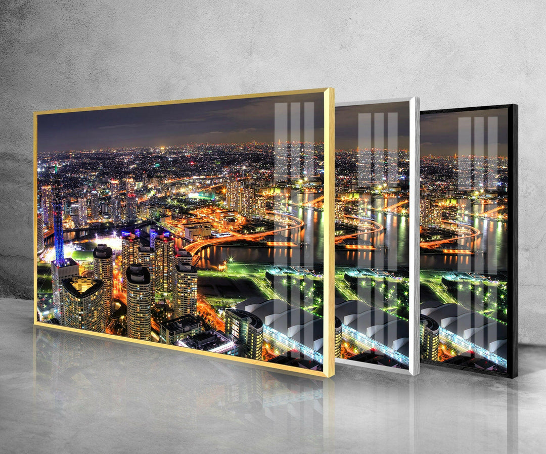 Yokohama Landscape Glass Wall Art art glass wall art, glass wall art pictures