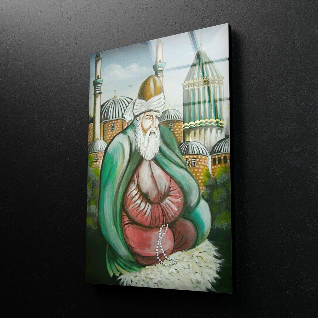 Rumi Mevlana Glass Wall Art Decor Ideas