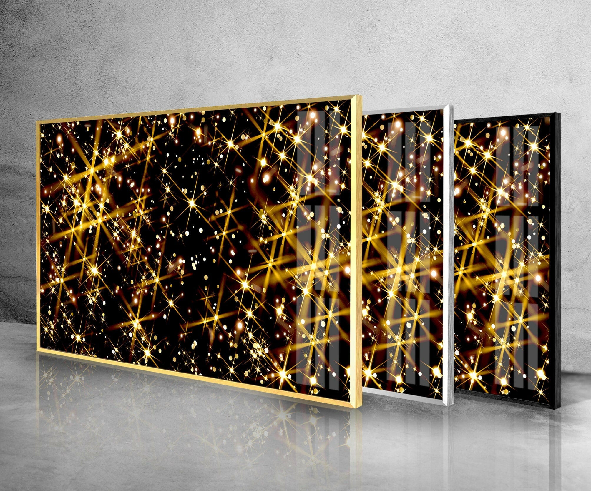 Galaxy Space Stars Tempered Glass Wall Art