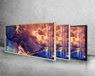 Abstract Marble Tempered Glass Wall Art