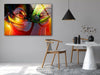 Red and Green Abstract Tempered Glass Wall Art