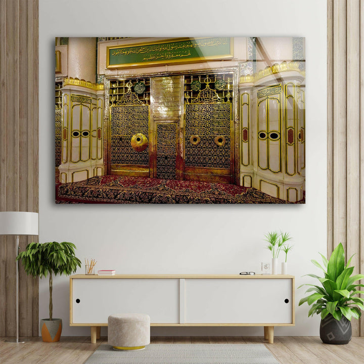 Masjid and Nabawi Islamic Glass Wall Pictures | Artistic Wall Decor