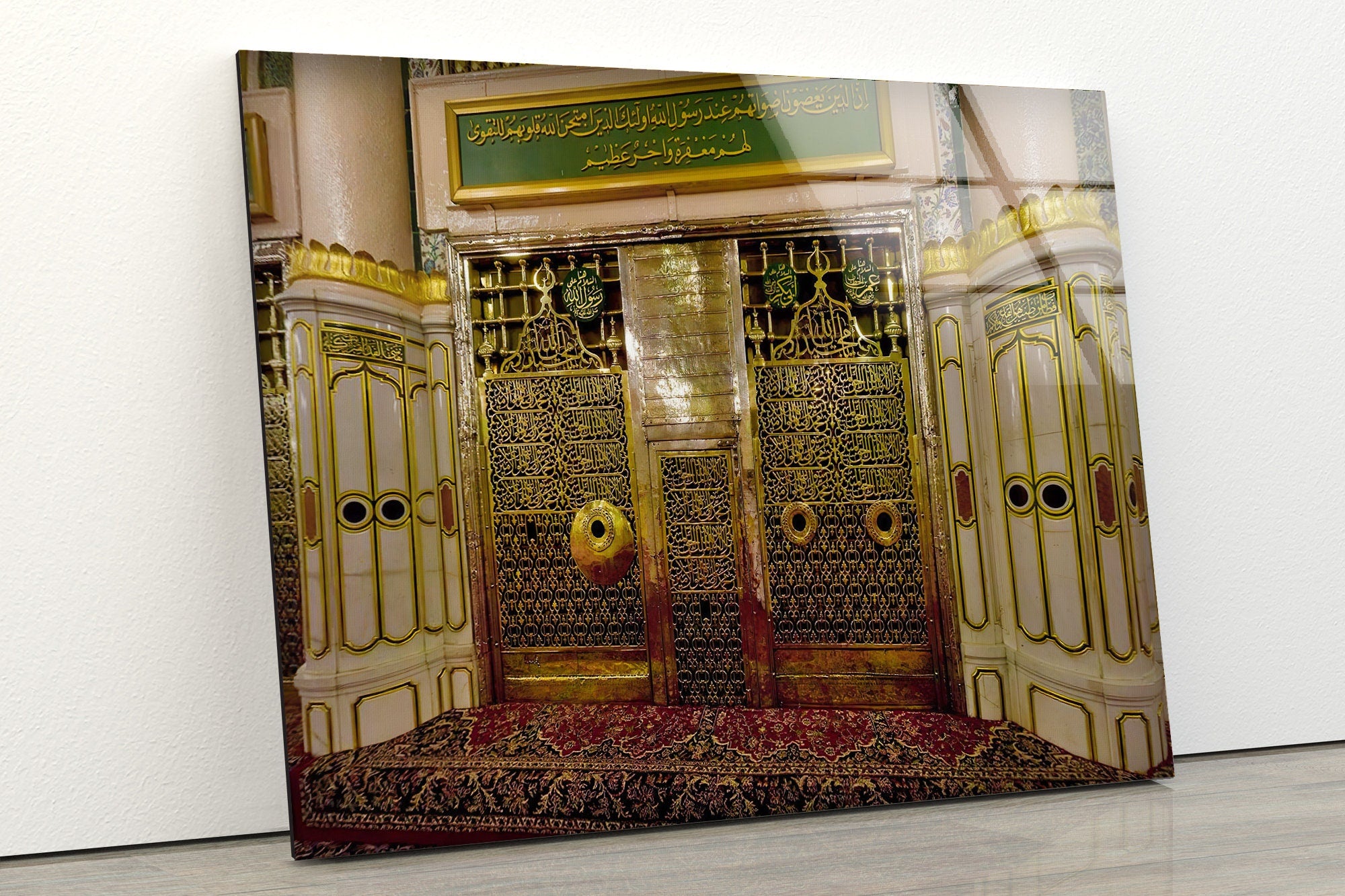 Masjid and Nabawi Islamic Tempered Glass Wall Art