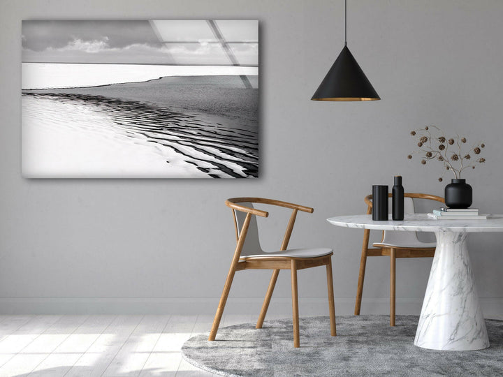 Abstract Seascape Reflections – A Stunning Black and White Print
