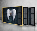 Angel Wings Tempered Glass Wall Art